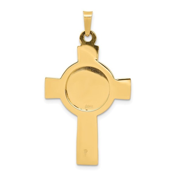 14k Cross w/St. Michael Medal Pendant - Picture 3 of 4